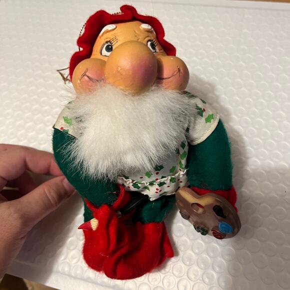 Vtg 1992 Santakins Santa’s Best Painter Elf hanging Posable NEED HAND GLUED - Picture 5 of 16